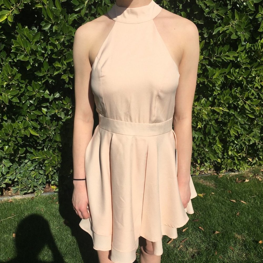 Pink halter dress